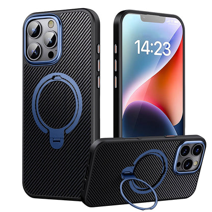 Designed for iPhone 16 Pro Case with Upgraded Rotatable Magnetic Stand [Military Drop Protection] [Compatible with MagSafe] Shockproof Slim Case 6.3 Inch 2024