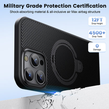 Designed for iPhone 16 Pro Case with Upgraded Rotatable Magnetic Stand [Military Drop Protection] [Compatible with MagSafe] Shockproof Slim Case 6.3 Inch 2024