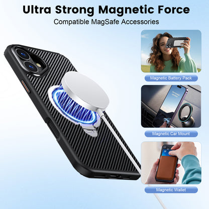 Designed for iPhone 16 Plus Case with Upgraded Rotatable Magnetic Stand [Military Drop Protection] [Compatible with MagSafe] Shockproof Slim Case 6.7 Inch 2024