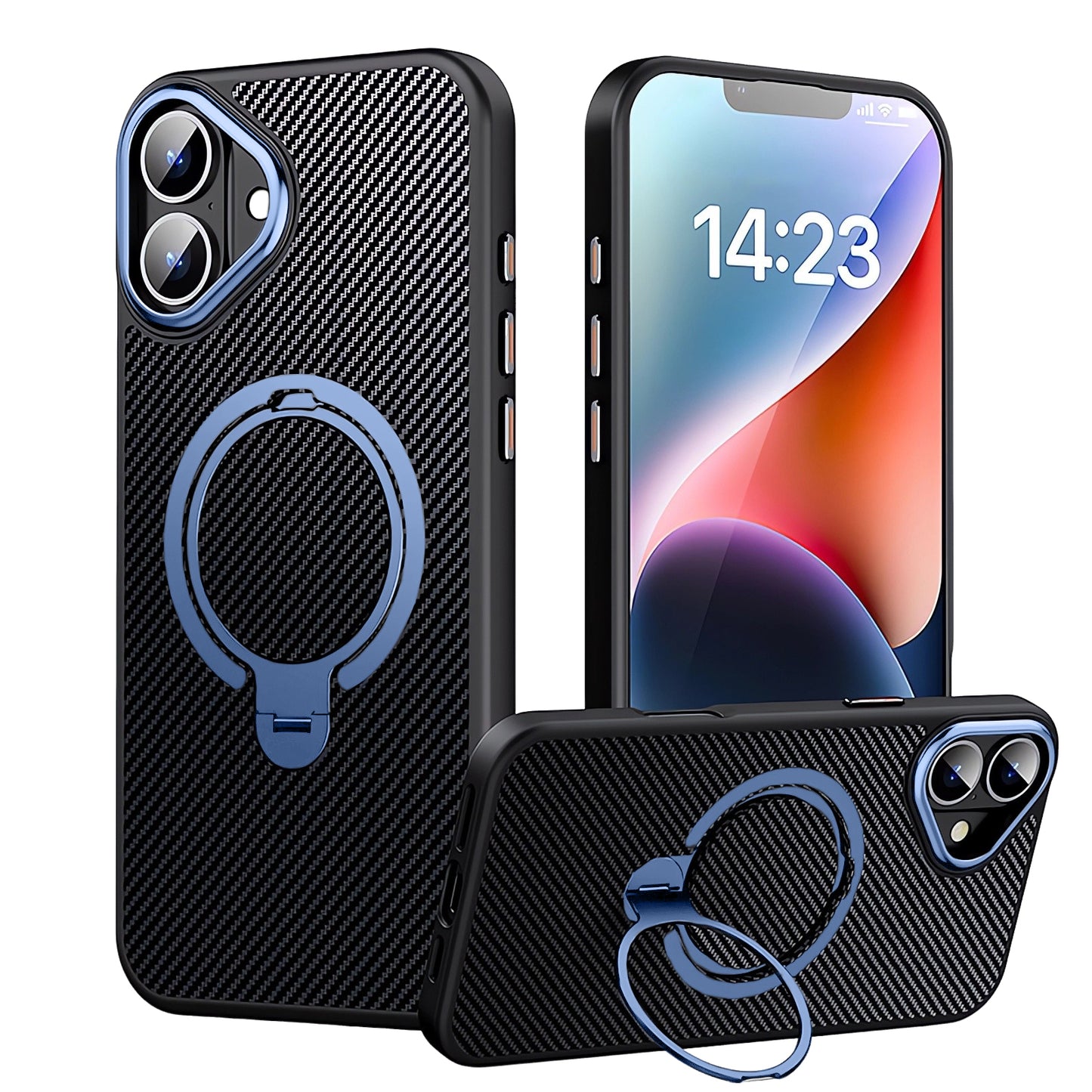 Designed for iPhone 16 Plus Case with Upgraded Rotatable Magnetic Stand [Military Drop Protection] [Compatible with MagSafe] Shockproof Slim Case 6.7 Inch 2024