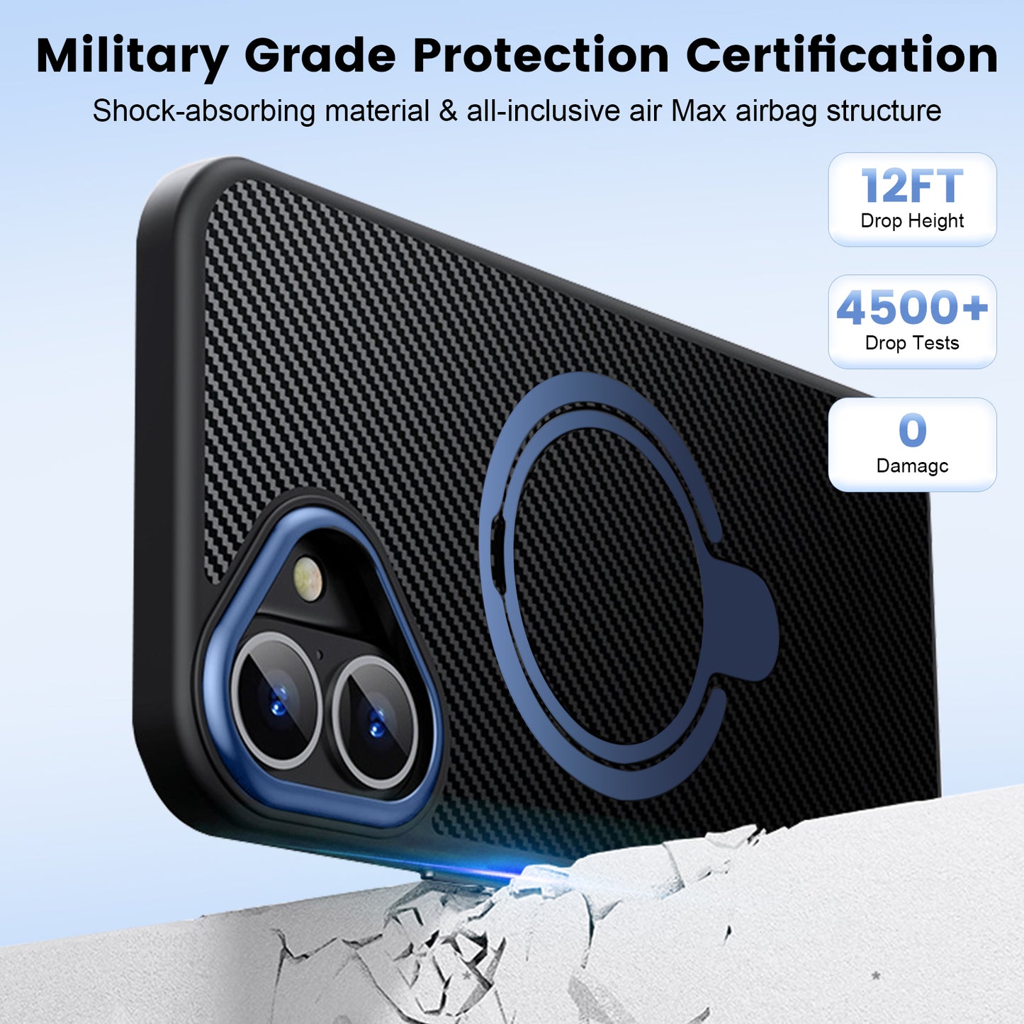 Designed for iPhone 16 Plus Case with Upgraded Rotatable Magnetic Stand [Military Drop Protection] [Compatible with MagSafe] Shockproof Slim Case 6.7 Inch 2024