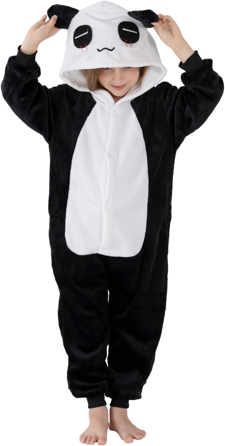 SCOPUCI kids flannel animal onesie - Panda