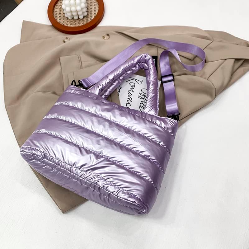 Puffer Tote Bag, Trendy Large Quilted Puffy Tote Bag Purse for Women Multiple-pockets Shoulder Handbags