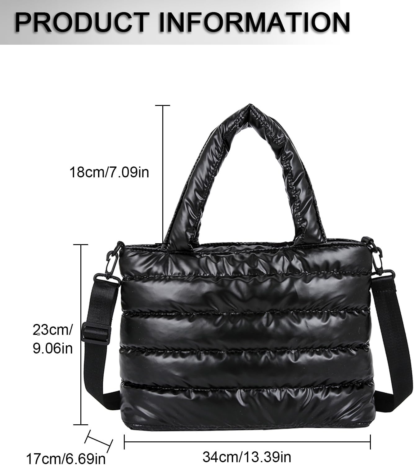 Puffer Tote Bag, Trendy Large Quilted Puffy Tote Bag Purse for Women Multiple-pockets Shoulder Handbags