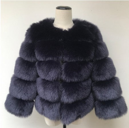 Simplee Women Luxury Winter Warm Fluffy Faux Fur Short Coat Jacket Parka Outwear