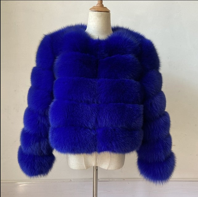 Simplee Women Luxury Winter Warm Fluffy Faux Fur Short Coat Jacket Parka Outwear