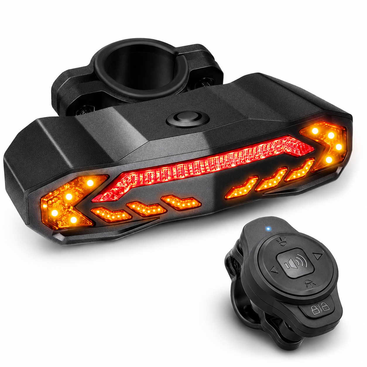 Smart bike turn signals and rear brake light with remote